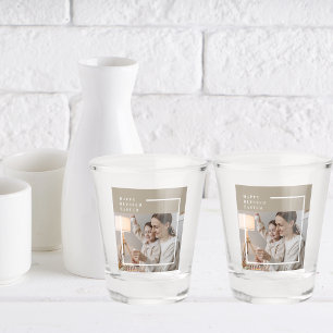 Vaso De Chupito Foto familiar moderna de Beige   Feliz Pascua Bend