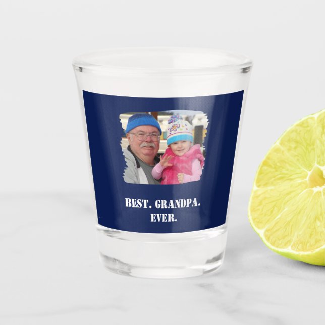 Vaso De Chupito Foto Familiar Personalizada Abuelo Nonno Mejor Abu (Anverso)