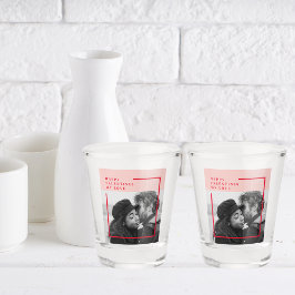 Vaso De Chupito Foto moderna | Regalo de San Valentín Red & Pink H