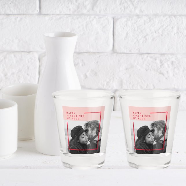 Vaso De Chupito Foto moderna | Regalo de San Valentín Red & Pink H (Subido por el creador)