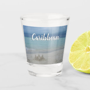 Vaso De Chupito Foto panorámica de Stormy Sandcastle Beach