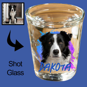 Vaso De Chupito Foto Perfecta del perro collie del borde de Stuffe