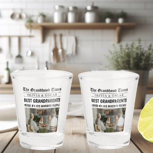 Vaso De Chupito Foto personalizada del mejor periódico de papá