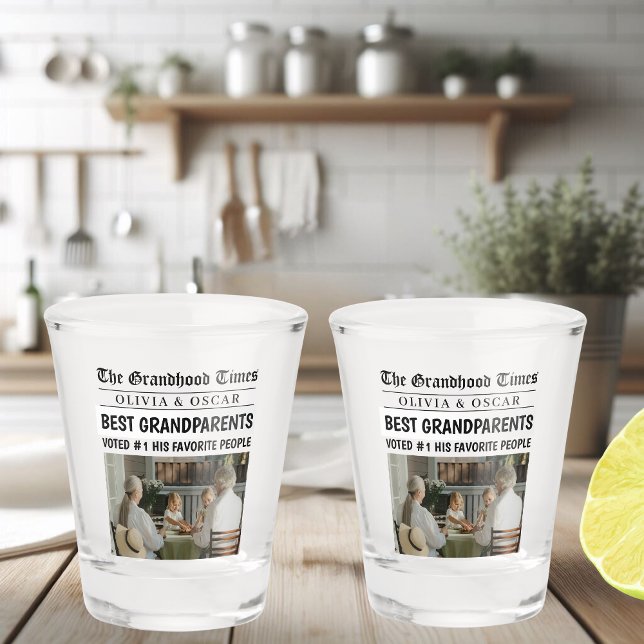 Vaso De Chupito Foto personalizada del mejor periódico de papá (Subido por el creador)