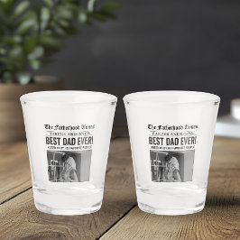 Vaso De Chupito Foto personalizada del mejor periódico de papá