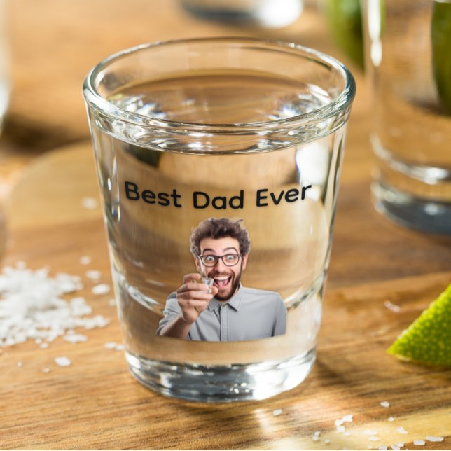 Vaso De Chupito Foto Personalizada Mejor Papá Día del Padre (Subido por el creador)