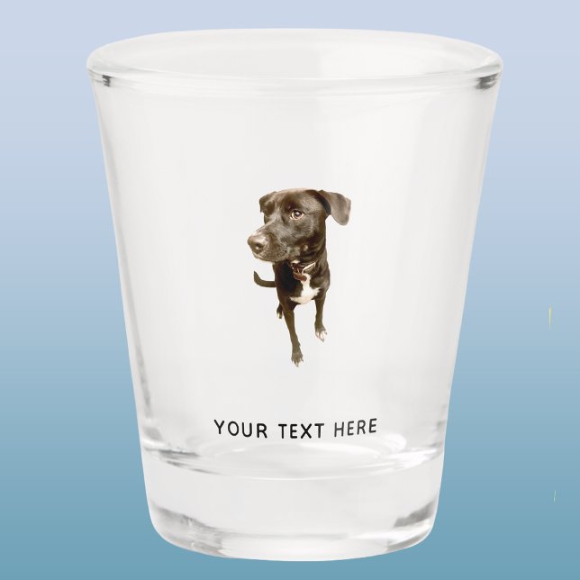 Vaso De Chupito Foto simple y texto personalizado (Fun photo and custom text shot glass)