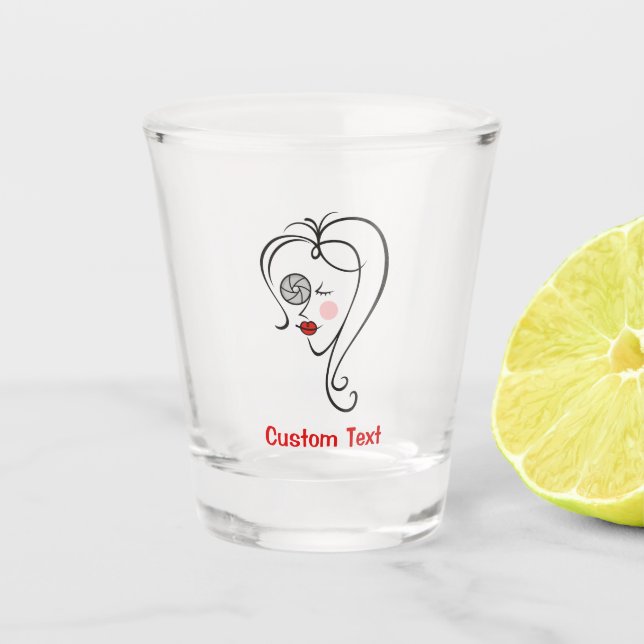 Vaso De Chupito Fotógrafa femenina (Anverso)