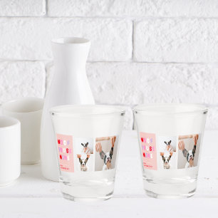 Vaso De Chupito Fotografía de tres grupos Perro Valentines Gift