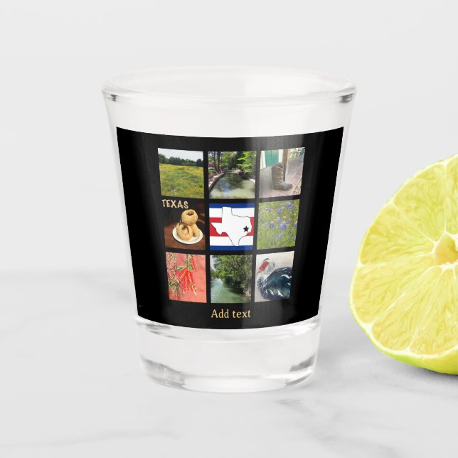 Vaso De Chupito Fotos escénicas de Texas (Anverso)