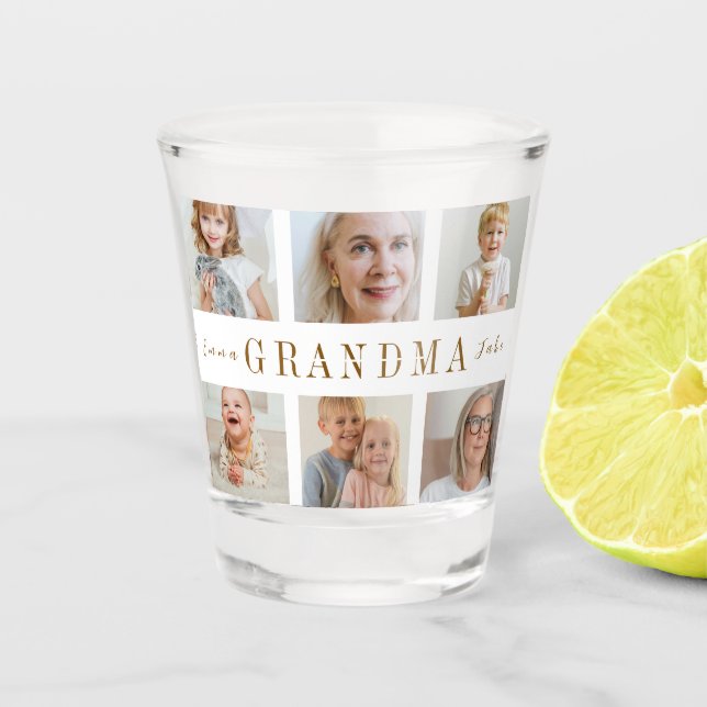 Vaso De Chupito Fotos personalizadas de vidrio de disparo a la abu (Anverso)