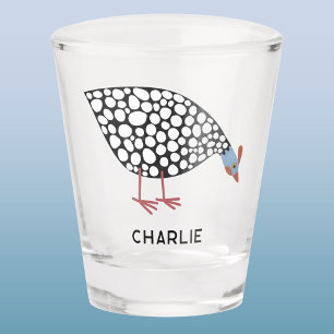 Vaso De Chupito Fowl de Guinea divertida personalizado