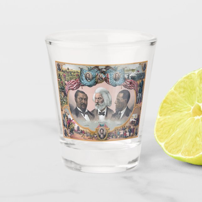 Vaso De Chupito Fr3d3rick Bailey Douglass con negro abolicionista (Anverso)