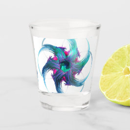 Vaso De Chupito Fractal Fantasy Swirls Glass Shot