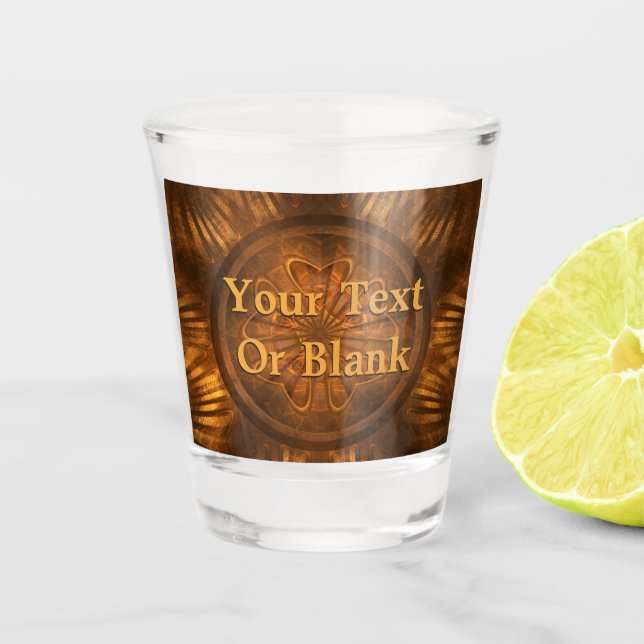 Vaso De Chupito Fractal Wood Carving (Anverso)