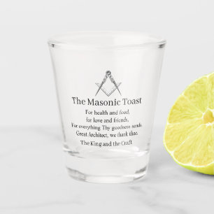 Vaso De Chupito Freemason La Tostada Masónica Grabada Whiskey