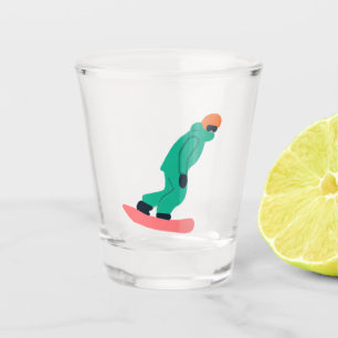 Vaso De Chupito Freerid Snowboarder Green Sumiller Snowboarding