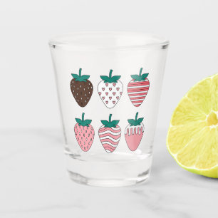 Vaso De Chupito Fresa Fresas Amante Frutas Agricultores Jardín