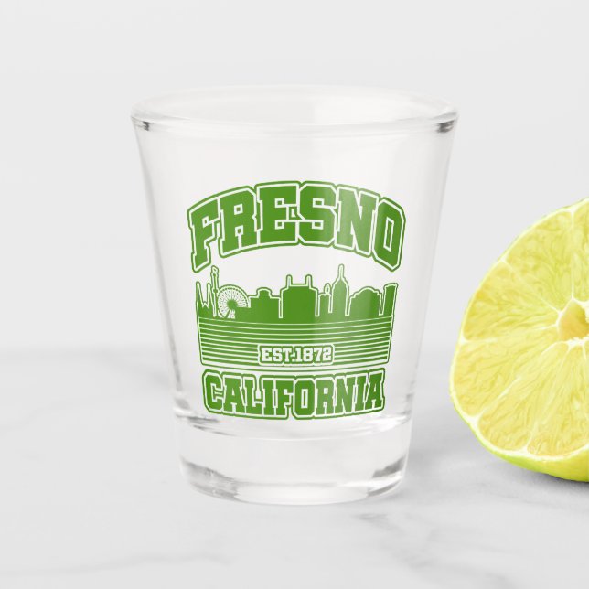 Vaso De Chupito Fresno, California (Anverso)