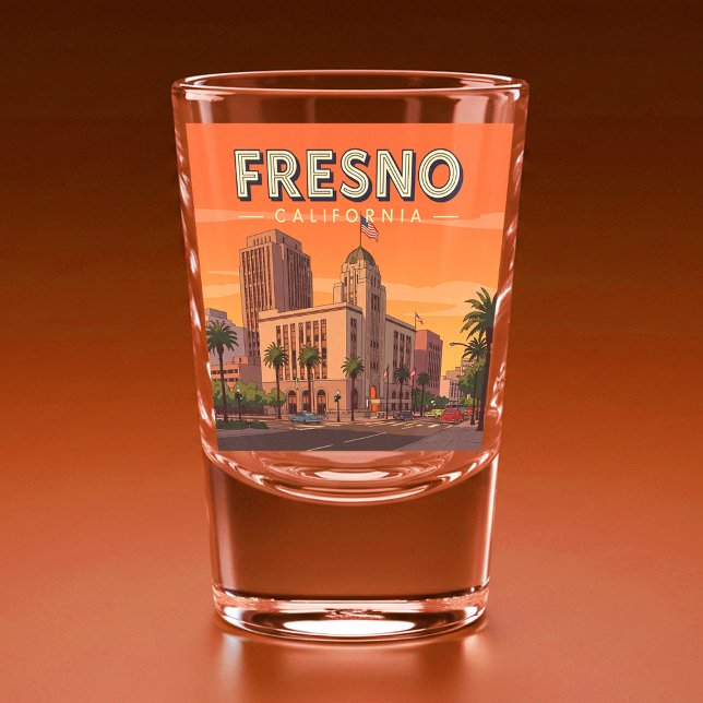 Vaso De Chupito Fresno California Antiguo (Subido por el creador)