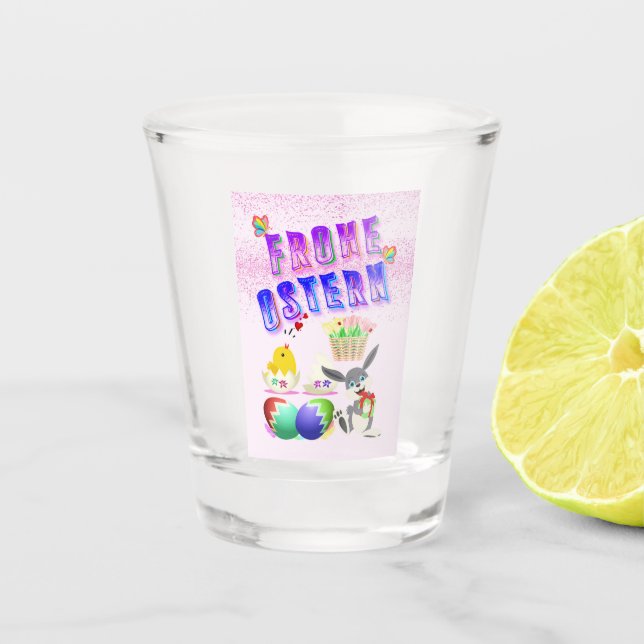 Vaso De Chupito Frohe Ostern (Anverso)