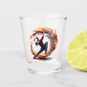 Vaso De Chupito Fuego callejero de ruptura con energía urbana