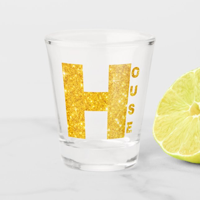 VASO DE CHUPITO FUENTES DE ORO Y BRILLO DE "CASA" #1 (Anverso)