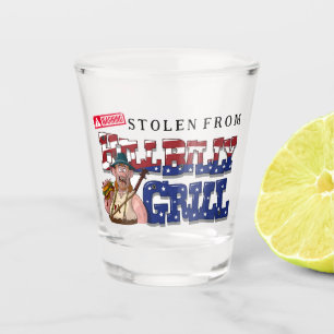 Vaso De Chupito Fun HillBilly Grill Dinamarca Vidrio Disparado!