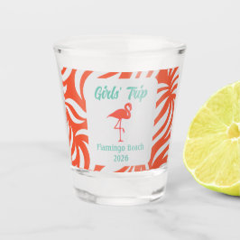 Vaso De Chupito Fun Papaya Tropical Flamingo & Foliage Vacation