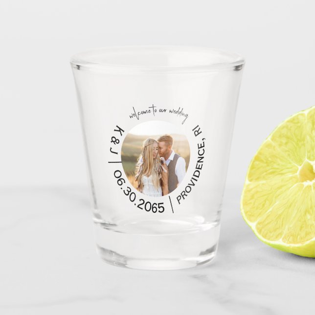Vaso De Chupito Fun Photo Wedding Favor (Anverso)