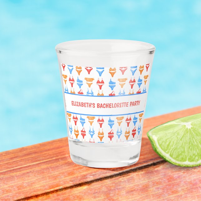 Vaso De Chupito Fun Swimsuit Pool Fiesta Bachelorette Personalizad (Subido por el creador)