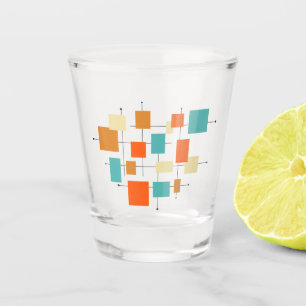 Vaso De Chupito Funky Bright Squares Mid Century Retro
