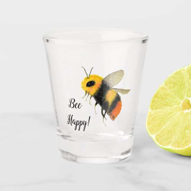 Vaso De Chupito Funny Bee Happy (Anverso)