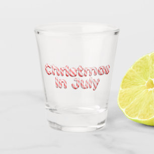 Vaso De Chupito Funny Candy Cane Text Navidades en julio
