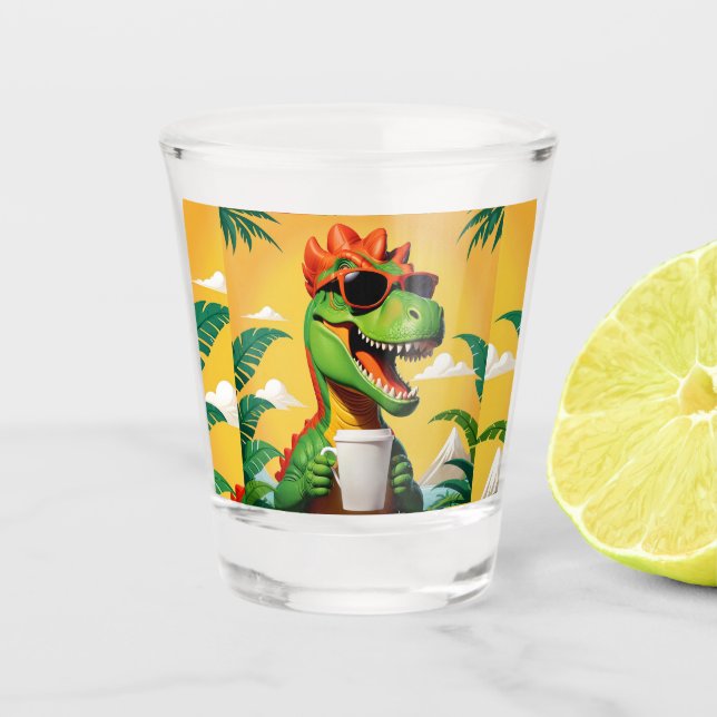 Vaso De Chupito Funny de los dinosaurios T-Rex (Anverso)