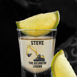 Vaso De Chupito Funny Excavator Legend Heavy Equipment Operator