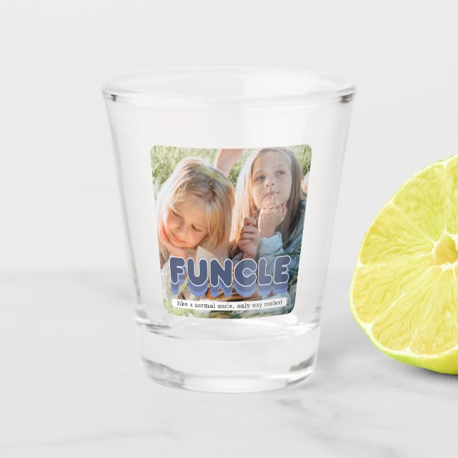 Vaso De Chupito Funny Funny Uncle Photo (Anverso)