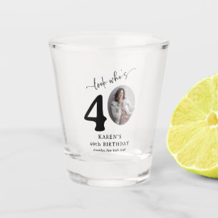 Vaso De Chupito Funny 'Look Who's 40' Elegante cumpleaños 40