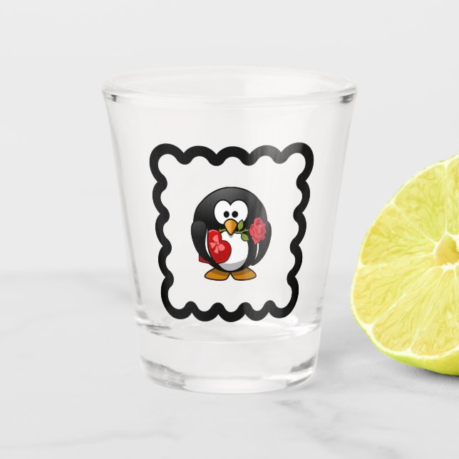 Vaso De Chupito Funny Penguin Bird Design (Anverso)