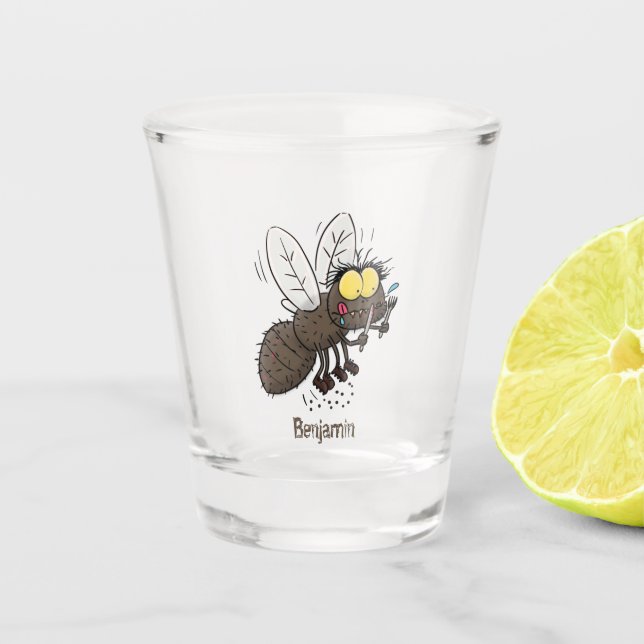 Vaso De Chupito Funny personalizado de insectos de herradura (Anverso)
