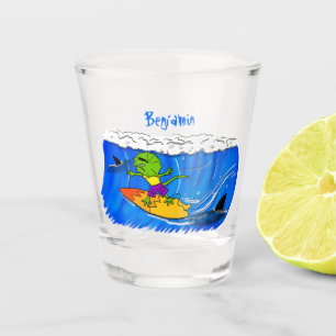 Vaso De Chupito Funny personalizado de surf con lagarto frito