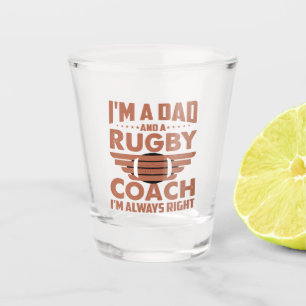 Vaso De Chupito Funny Rugby Dad y Rugby Coach