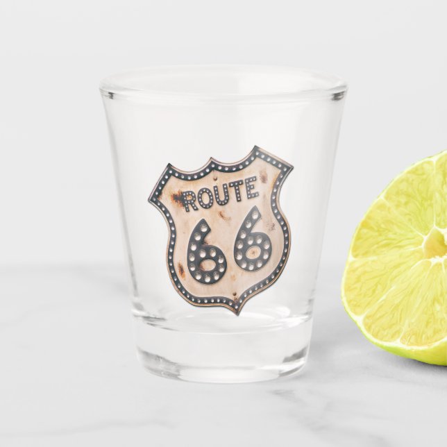 Vaso De Chupito Gafas de tiro icónico Route 66 (Anverso)