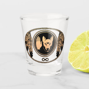 Vaso De Chupito Gafas y tazas de la bandera de Metis de vidrio de 