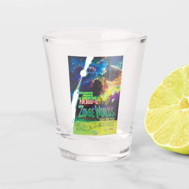 Vaso De Chupito Galaxia de Horrores de Halloween en el mundo zombi (Anverso)