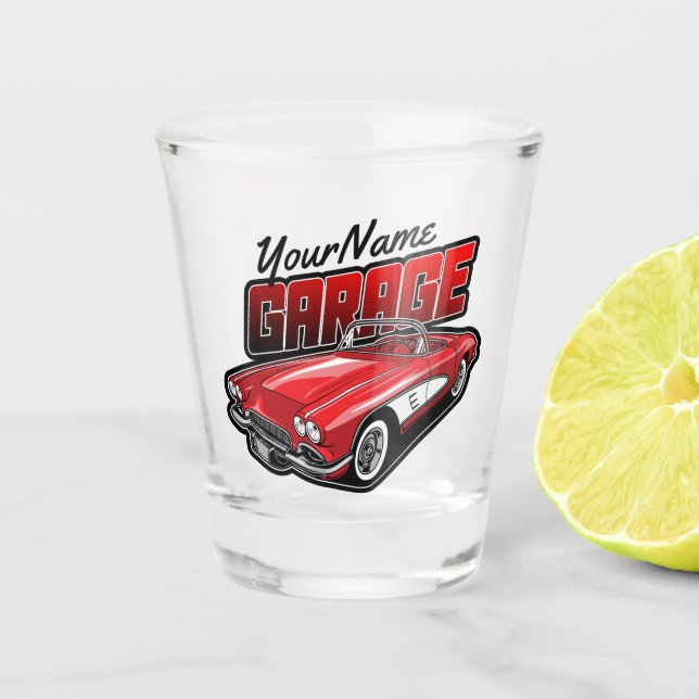 Vaso De Chupito Galería personalizada de automóvil deportivo clási (Anverso)