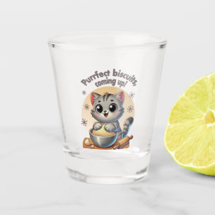 Vaso De Chupito "Galletas perfectas, en camino" Gato amasando