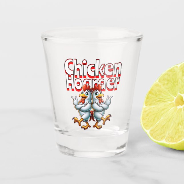 Vaso De Chupito Gallina Divertida Acaparadora (Anverso)