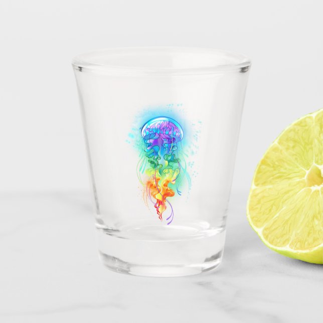 Vaso De Chupito Gallito arcoiris (Anverso)
