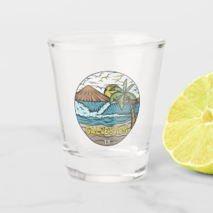 Vaso De Chupito Galveston Beach Texas Vintage